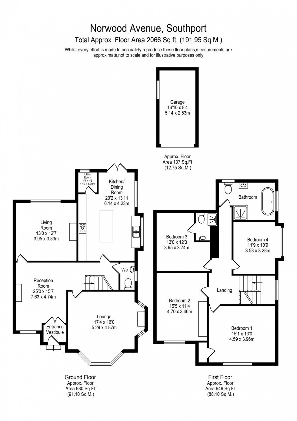 Floorplan for Norwood Avenue, Southport, PR9