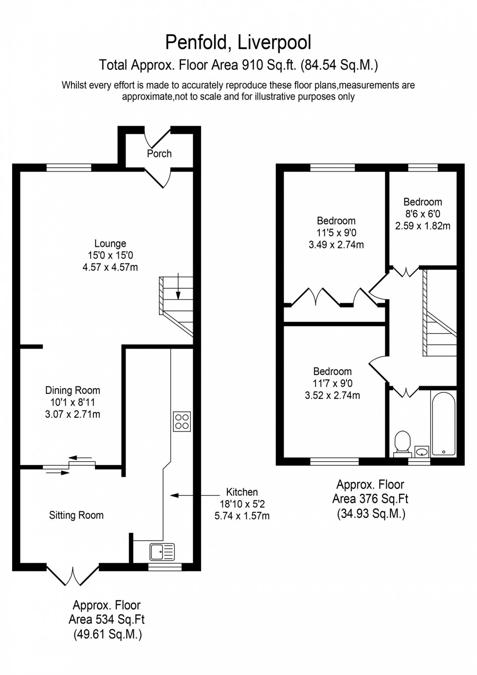 Floorplan for Penfold, Liverpool, L31