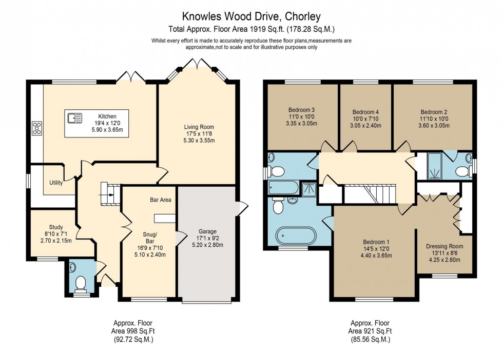 Floorplan for Knowles Wood Drive, Chorley, PR7