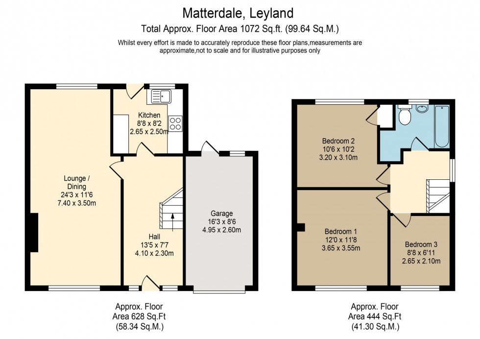 Floorplan for Matterdale Road, Leyland, PR25