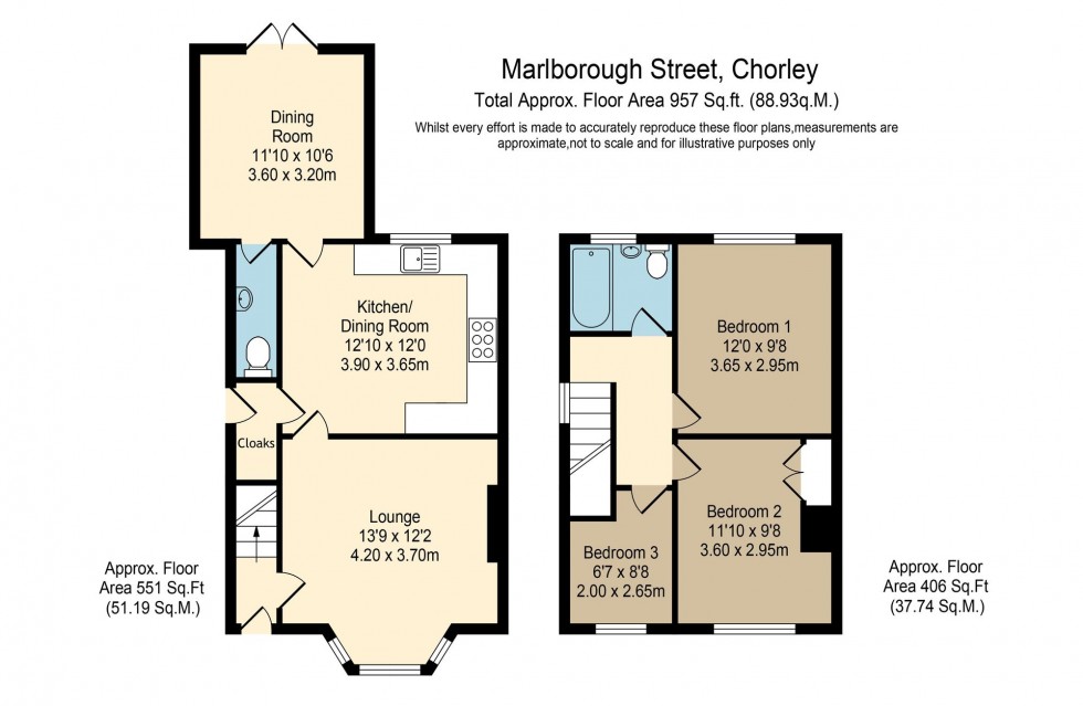 Floorplan for Marlborough Street, Chorley, PR6