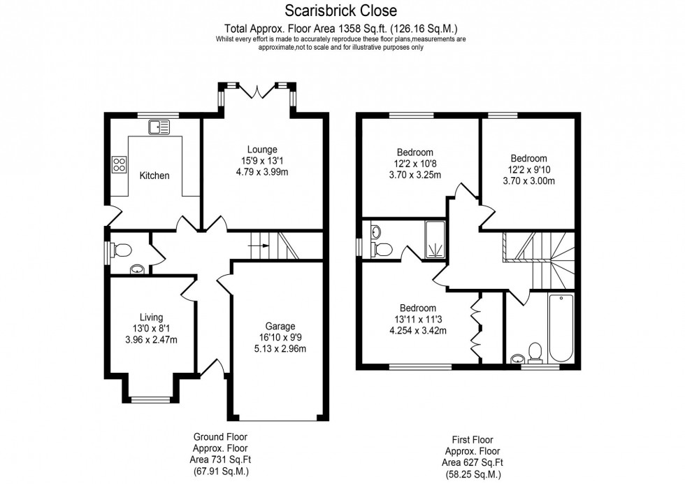 Floorplan for Scarisbrick Close, Banks, PR9
