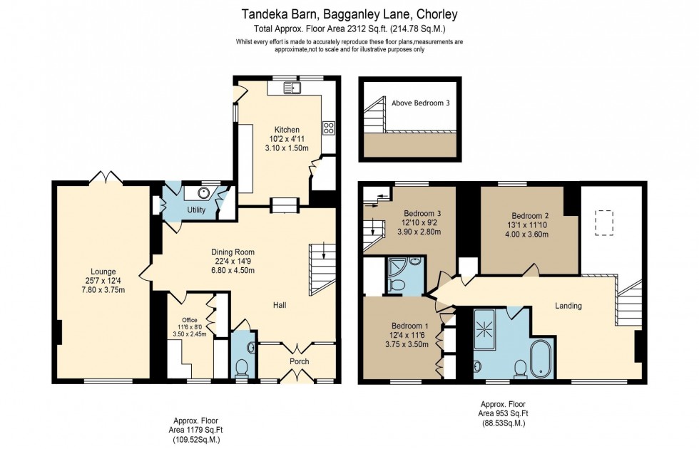 Floorplan for Bagganley Lane, Chorley, PR6