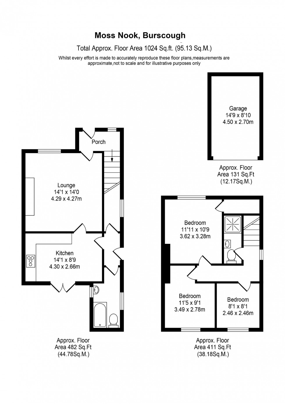 Floorplan for Moss Nook, Burscough, L40