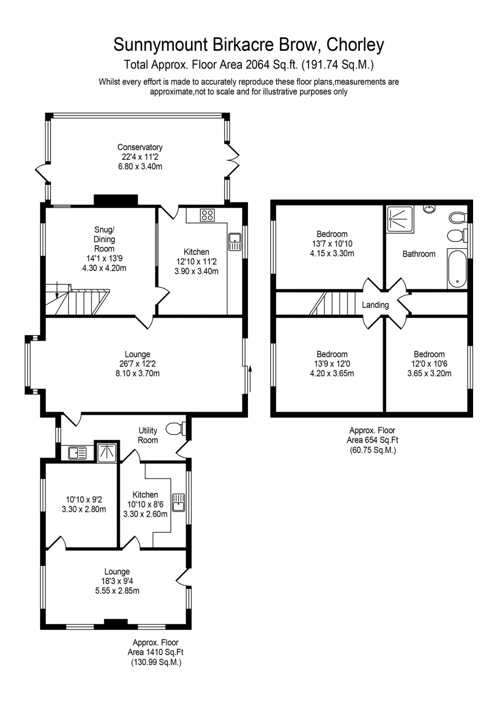 Floorplan for Birkacre Brow, Coppull, PR7