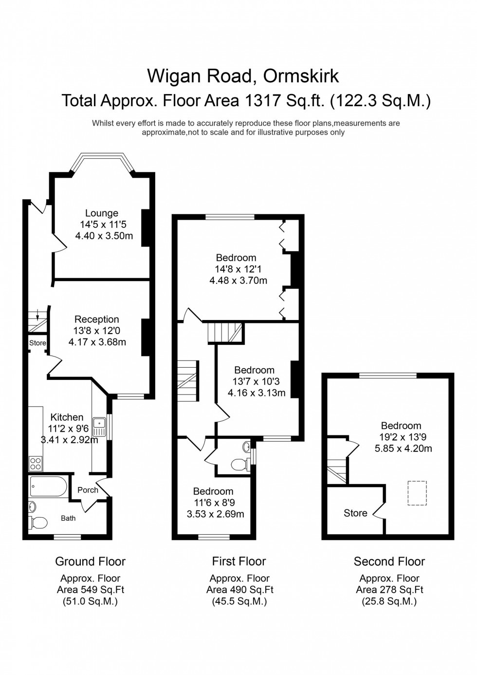 Floorplan for Wigan Road, Ormskirk, L39