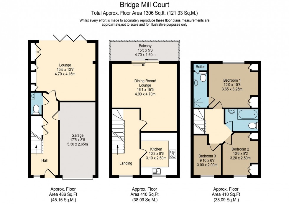 Floorplan for Bridge Mill Court, Chorley, PR6