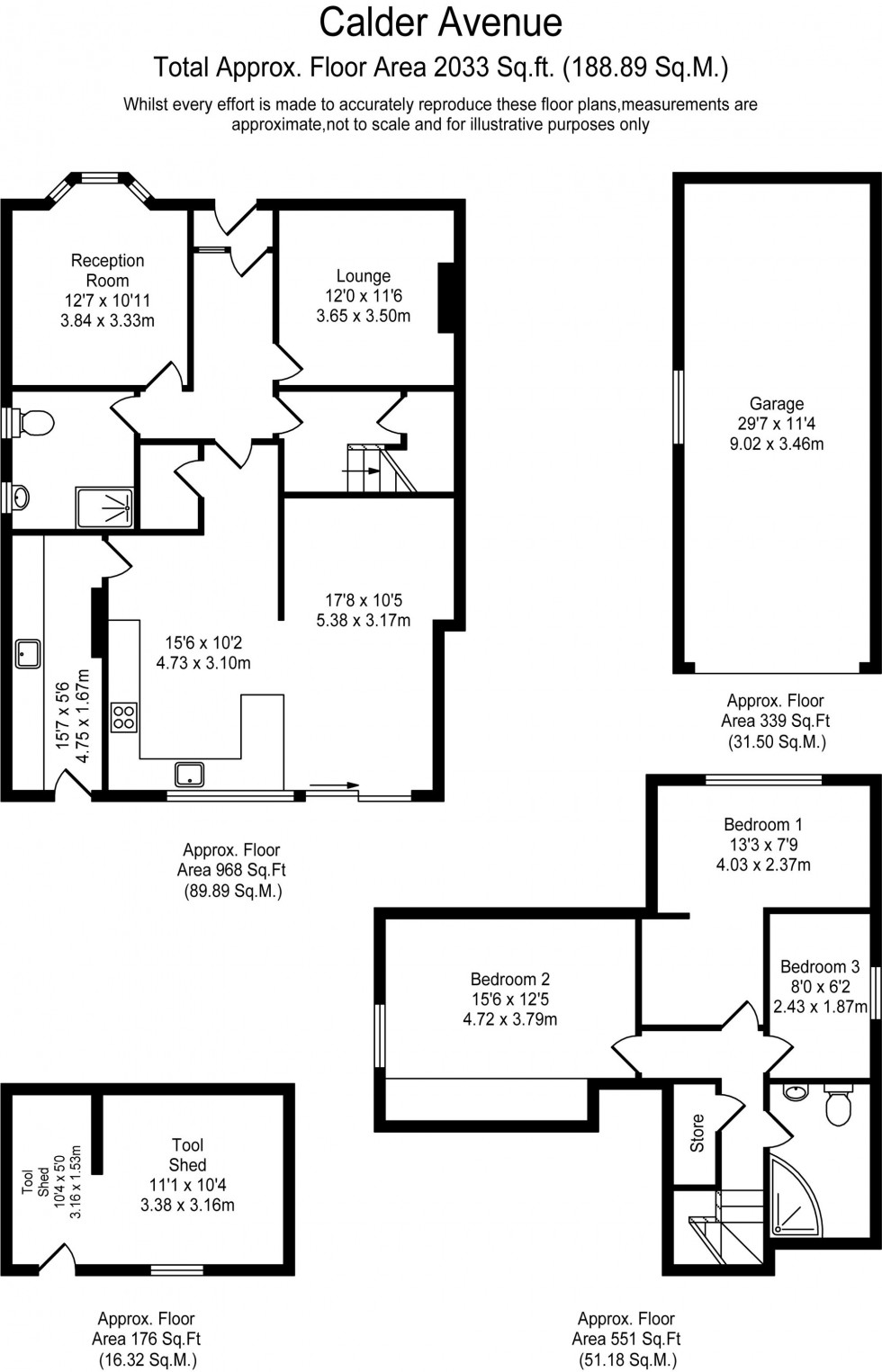 Floorplan for Calder Avenue, Ormskirk, L39