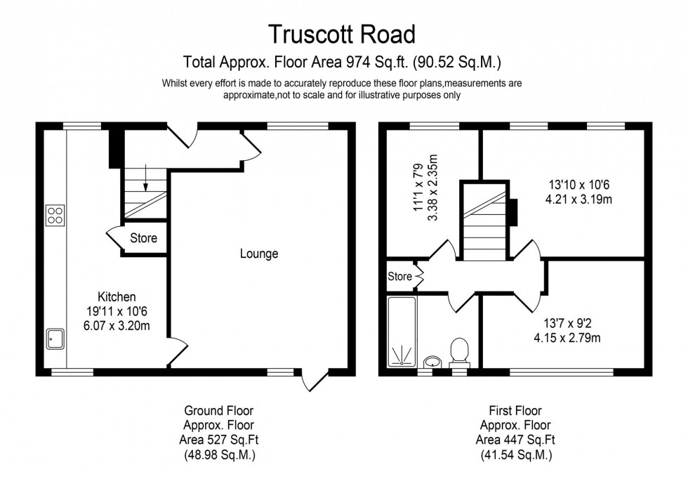 Floorplan for Truscott Road, Burscough, L40