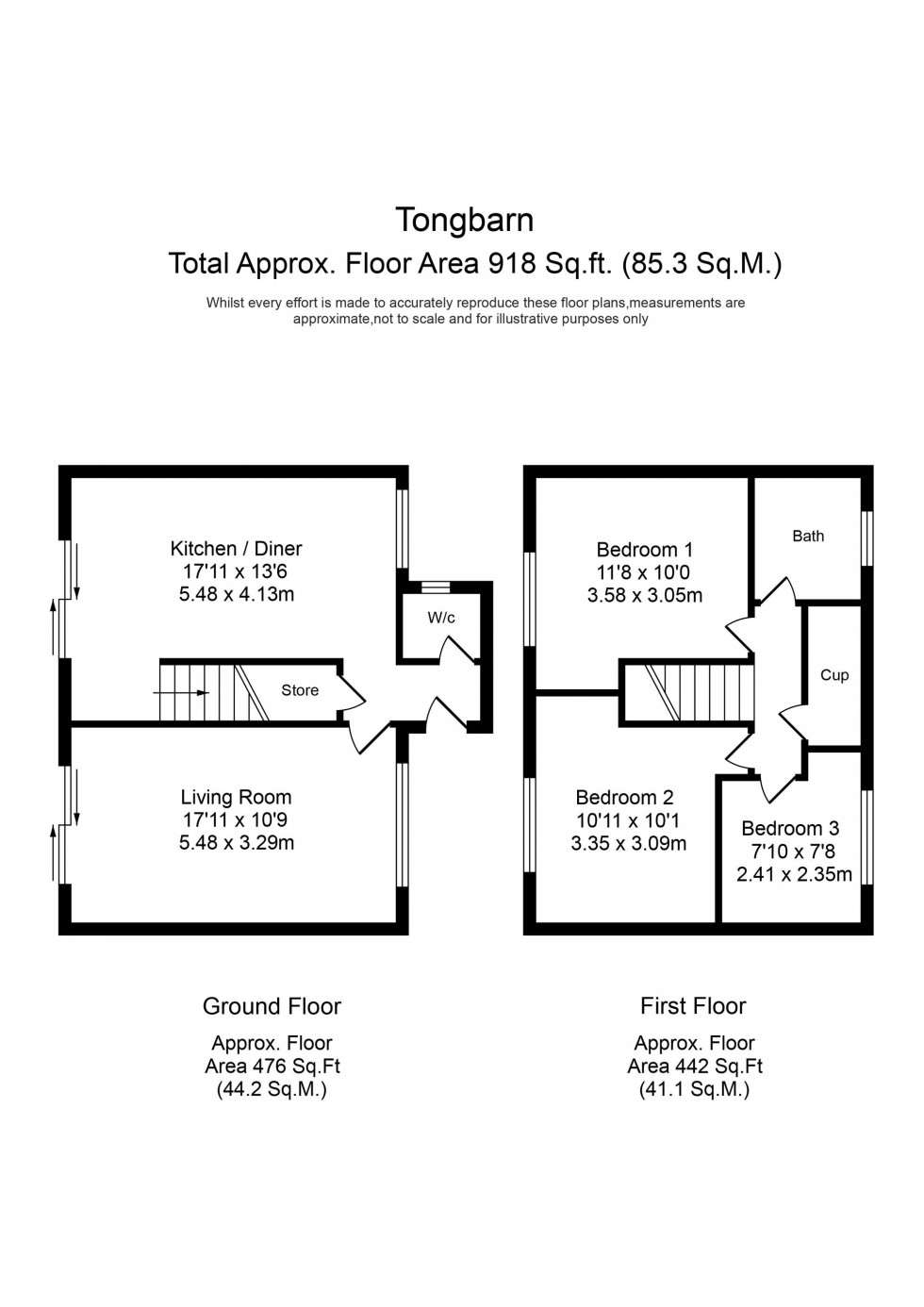 Floorplan for Tongbarn, Skelmersdale, WN8