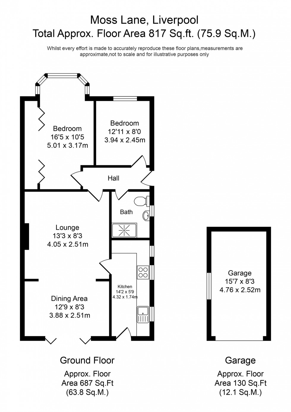Floorplan for Moss Lane, Maghull, L31