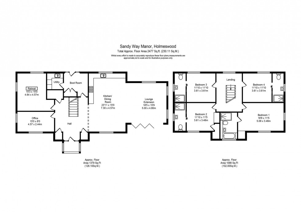 Floorplan for Sandy Way, Holmeswood, L40