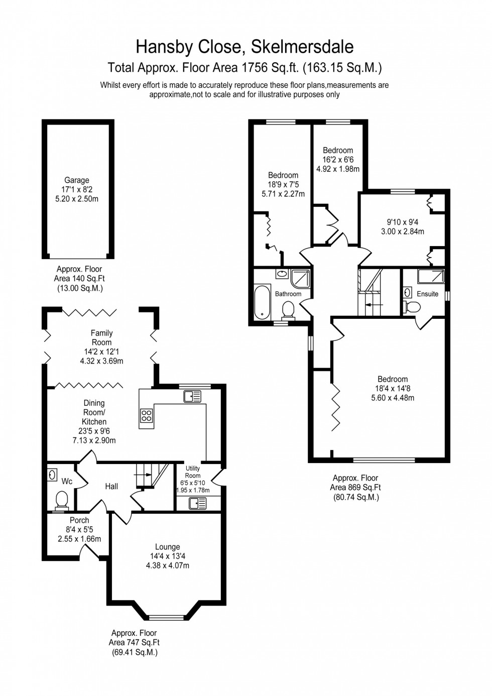 Floorplan for Hansby Close, Skelmersdale, WN8
