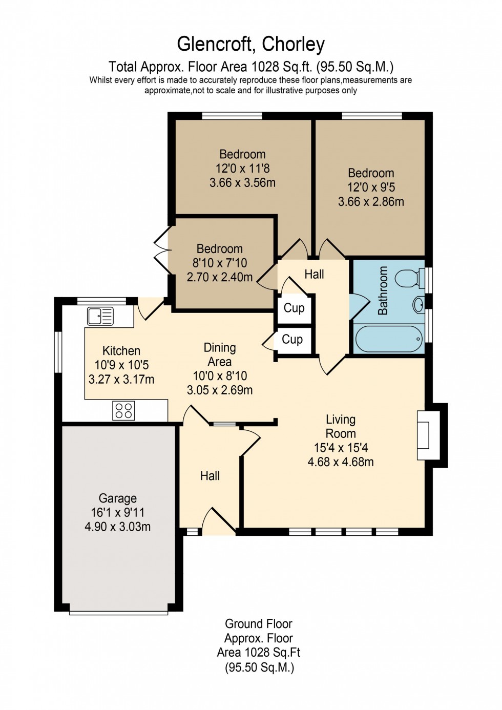 Floorplan for Glencroft, Euxton, PR7