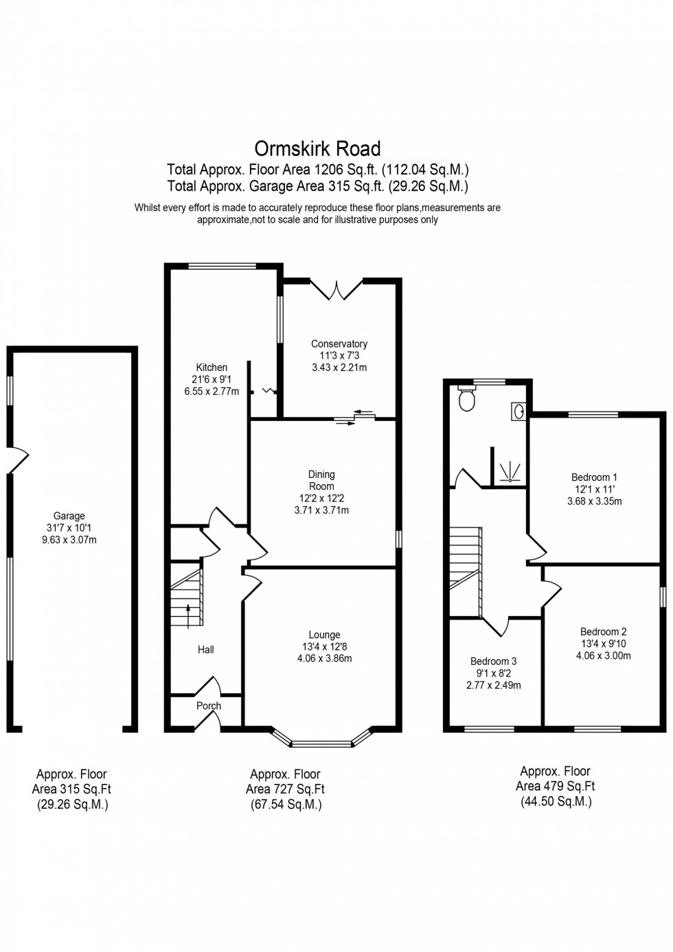 Floorplan for Ormskirk Road, Skelmersdale, WN8