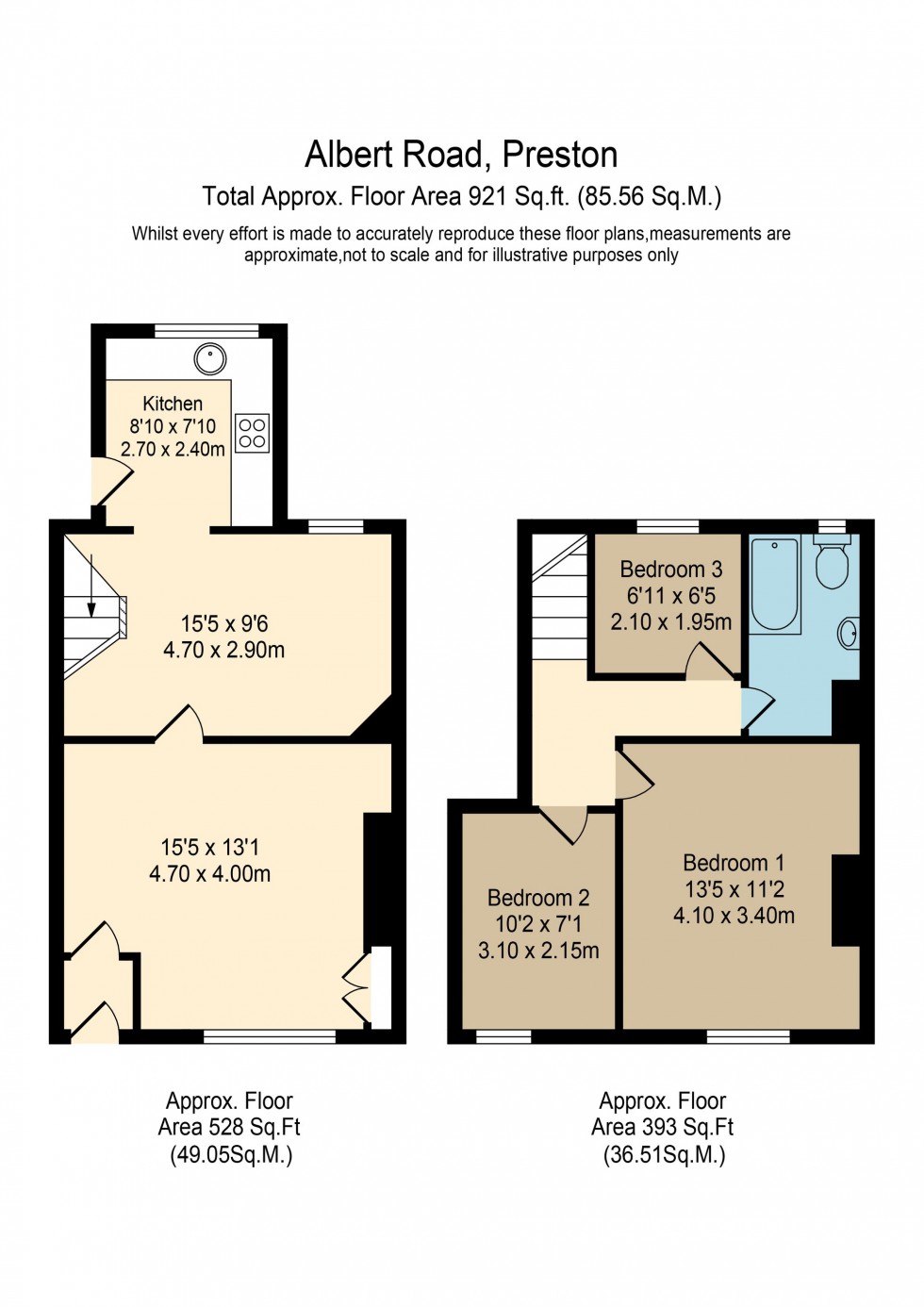 Floorplan for Albert Road, Preston, PR1