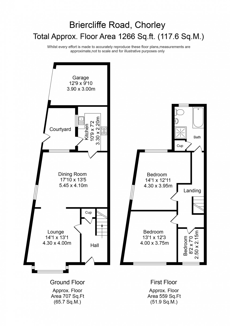 Floorplan for Briercliffe Road, Chorley, PR6