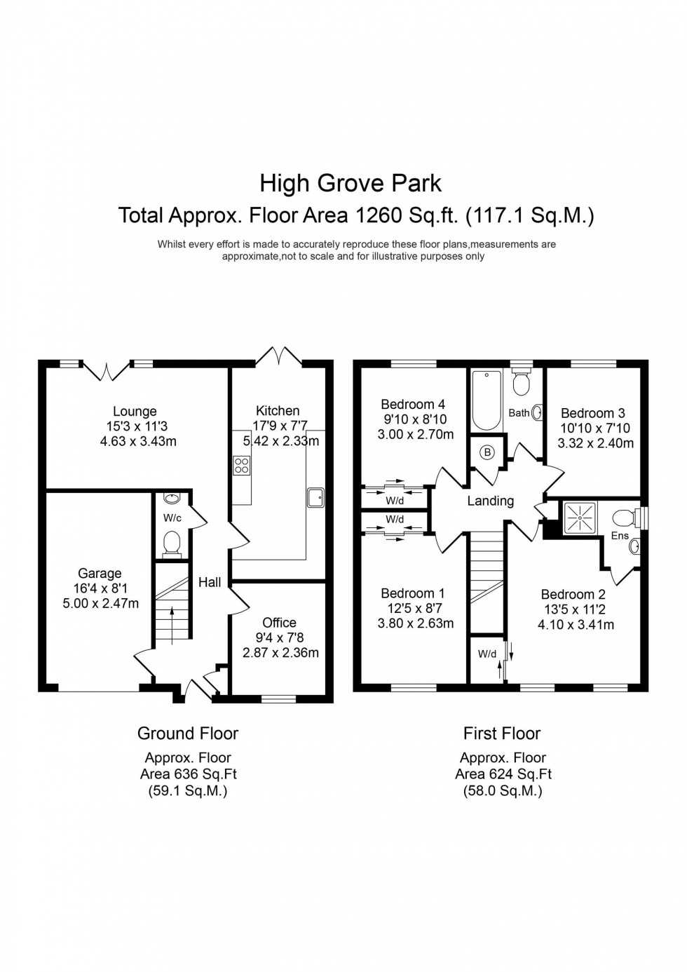 Floorplan for High Grove Park, Burscough, L40