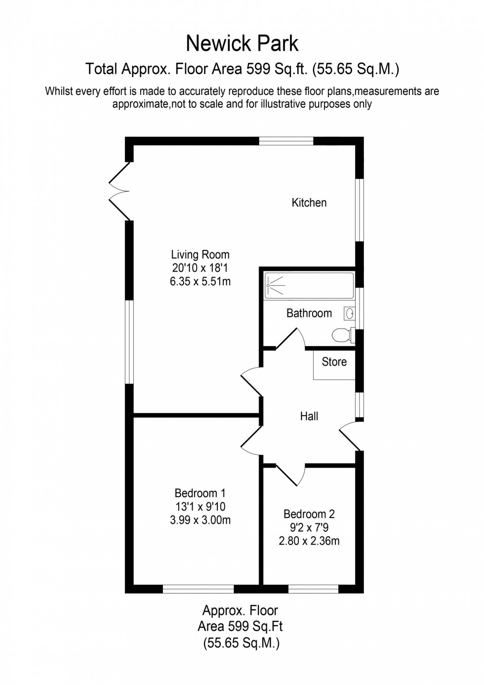 Floorplan for Newick Park, Liverpool, L32