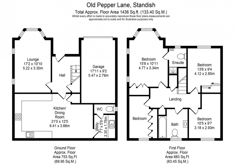 Floorplan for Old Pepper Lane, Standish, WN6