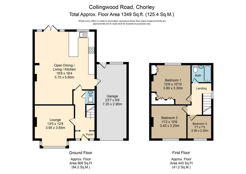 Floorplan for Collingwood Road, Chorley, PR7