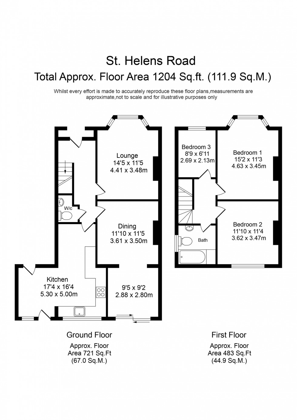 Floorplan for St. Helens Road, Ormskirk, L39