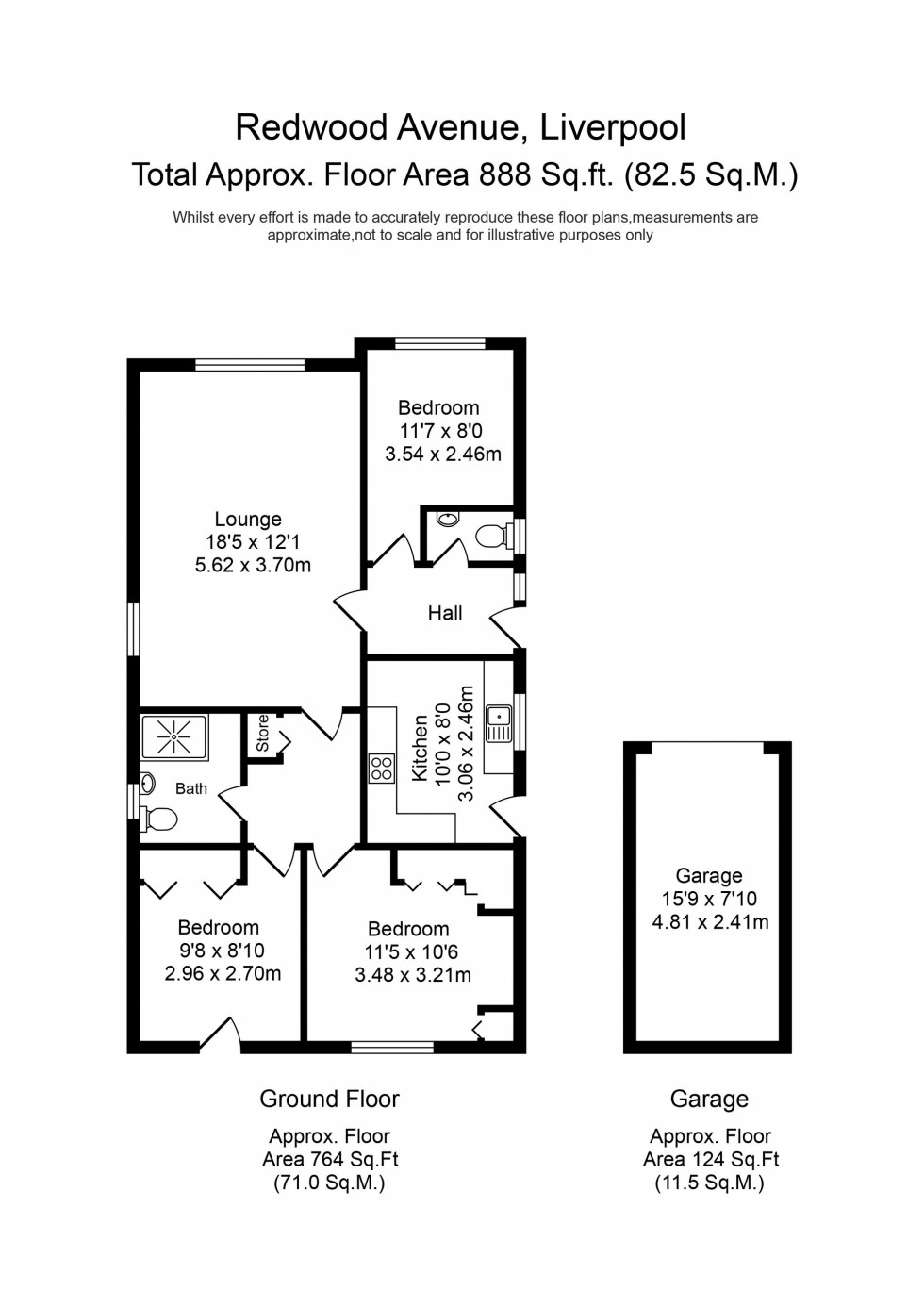Floorplan for Redwood Avenue, Liverpool, L31
