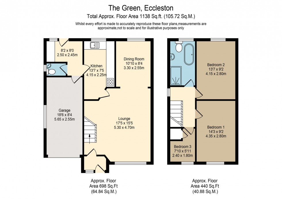 Floorplan for The Green, Eccleston, PR7