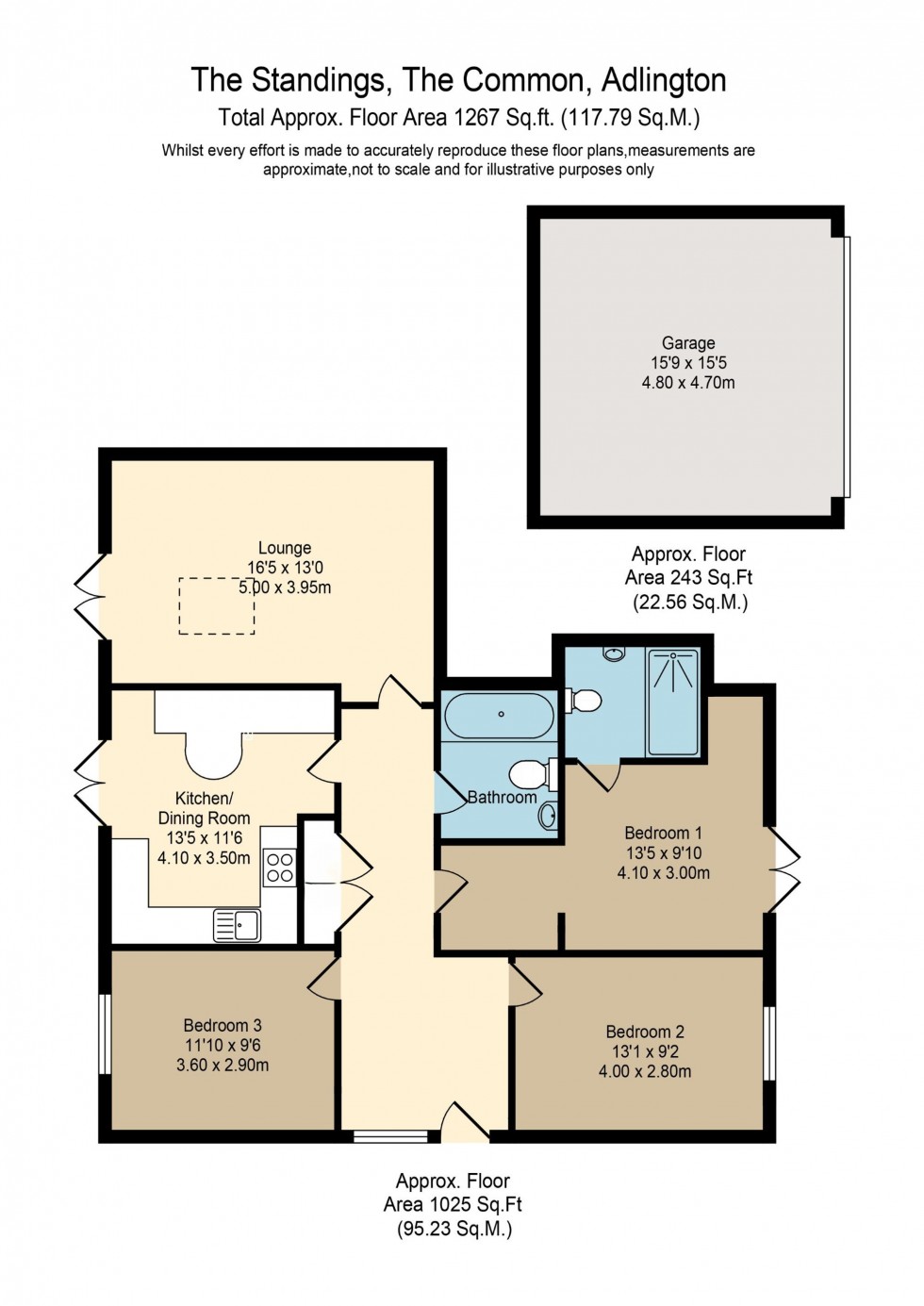 Floorplan for The Common, Adlington, PR7