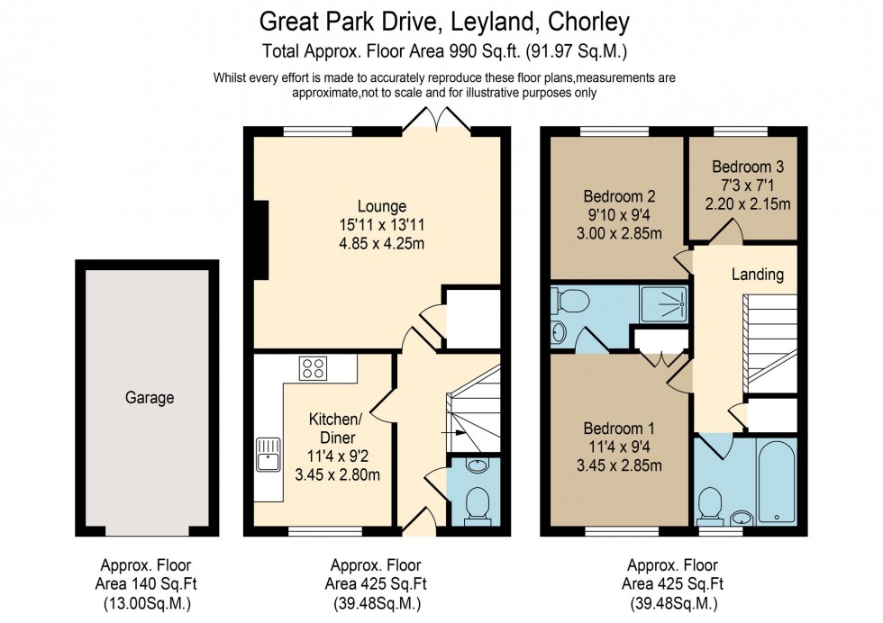 Floorplan for Great Park Drive, Leyland, PR25