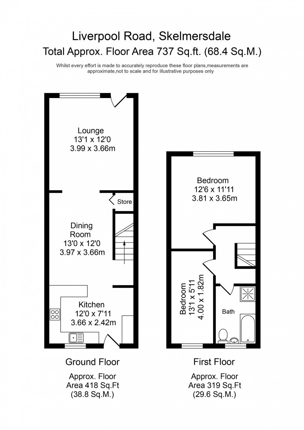 Floorplan for Liverpool Road, Skelmersdale, WN8