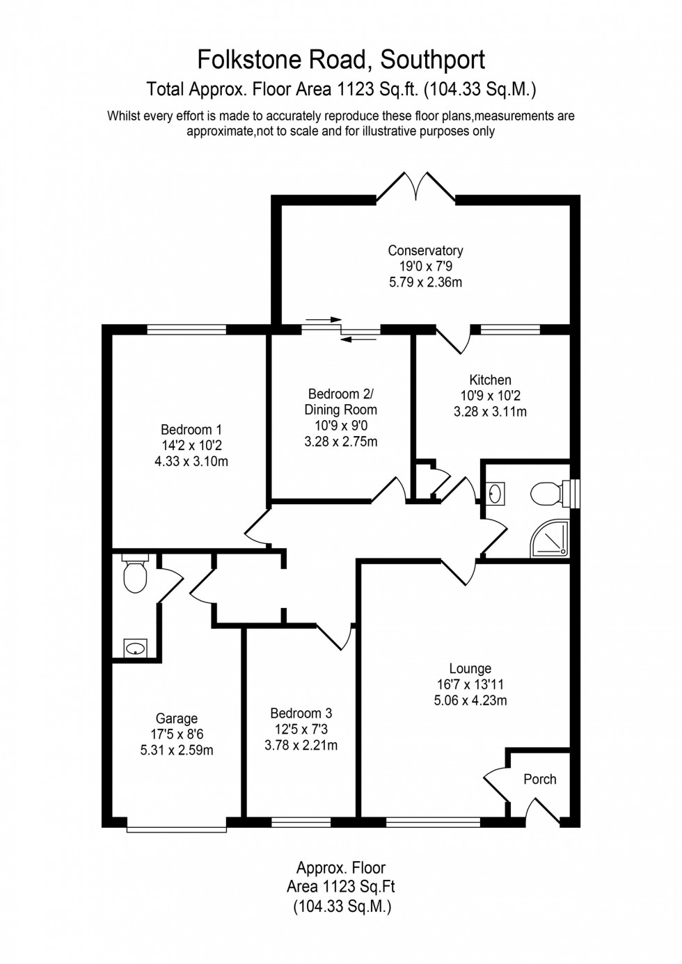 Floorplan for Folkestone Road, Southport, PR8