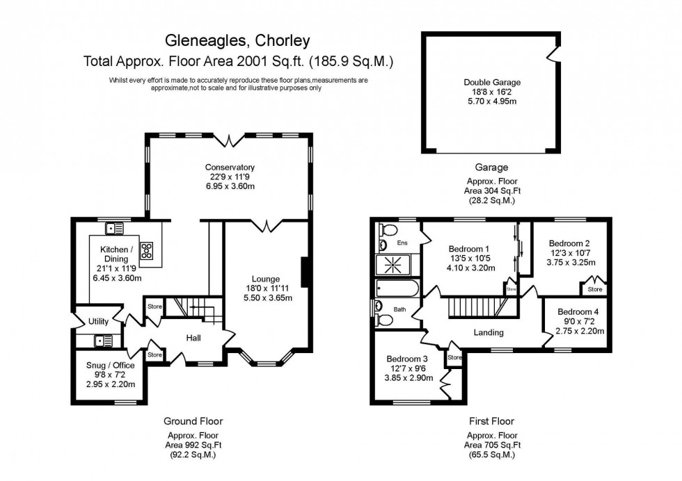 Floorplan for Gleneagles Drive, Euxton, PR7