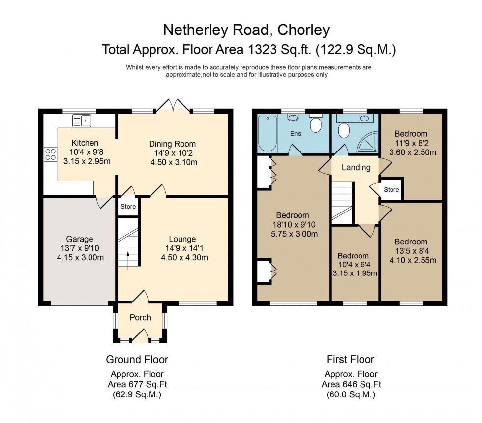 Floorplan for Netherley Road, Coppull, PR7
