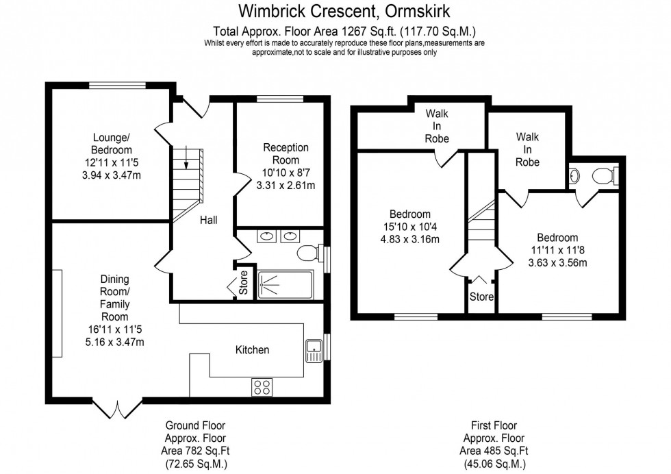Floorplan for Wimbrick Crescent, Ormskirk, L39