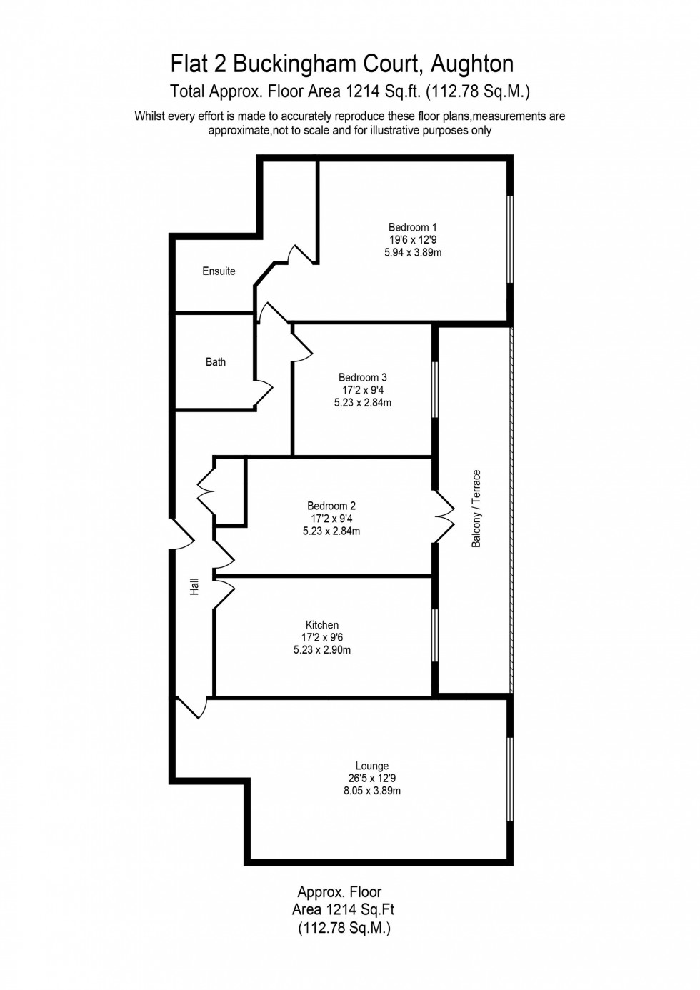 Floorplan for Aughton Park Drive, Aughton, L39