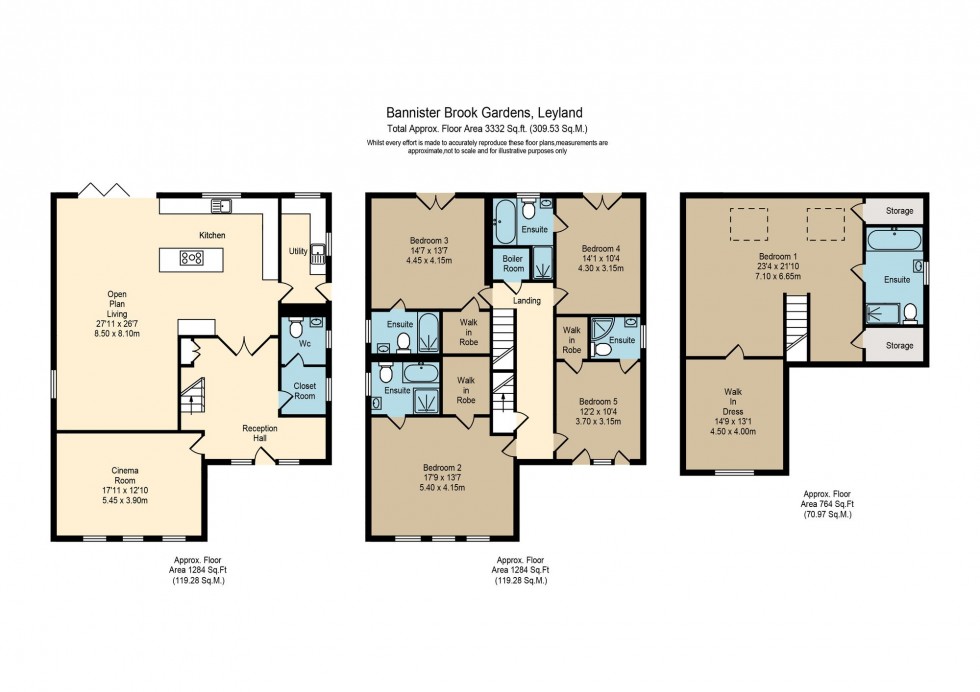 Floorplan for Bannister Brook Gardens, Leyland, PR25