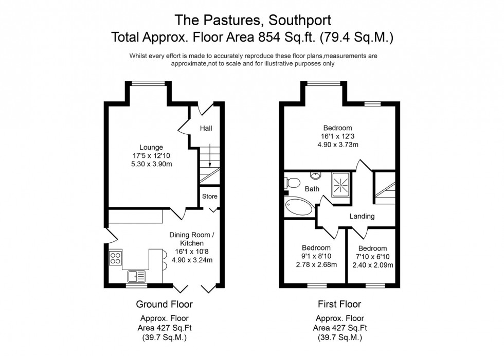 Floorplan for The Pastures, Southport, PR9