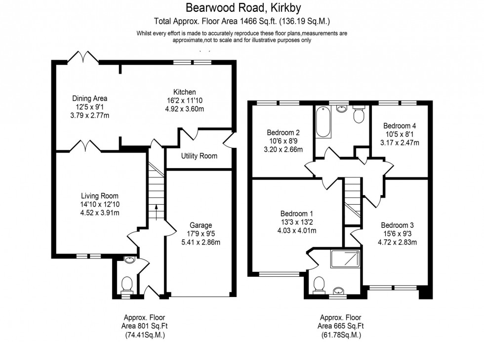 Floorplan for Bearwood Road, Kirkby, L33