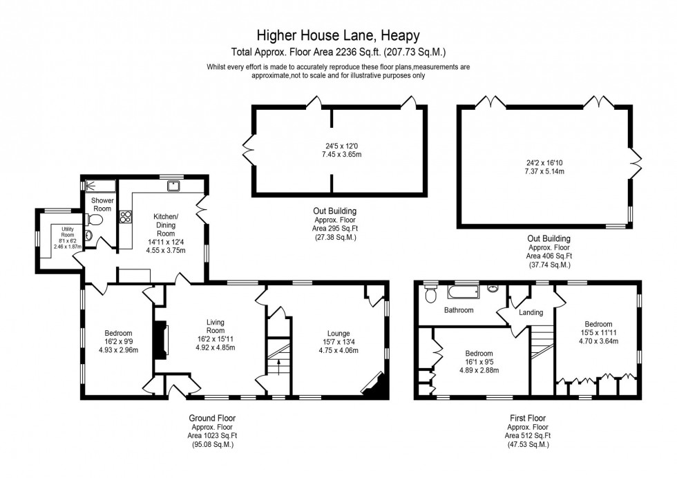 Floorplan for Higher House Lane, Heapey, PR6