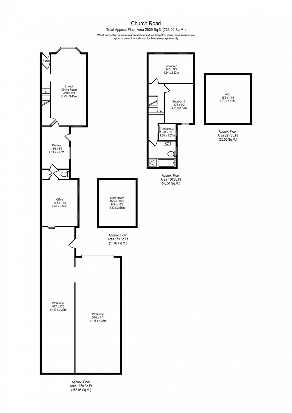 Floorplan for Church Road, Southport, PR9