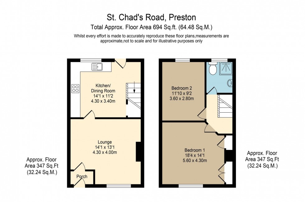 Floorplan for St. Chads Road, Preston, PR1