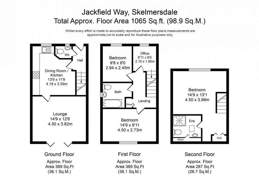Floorplan for Jackfield Way, Skelmersdale, WN8
