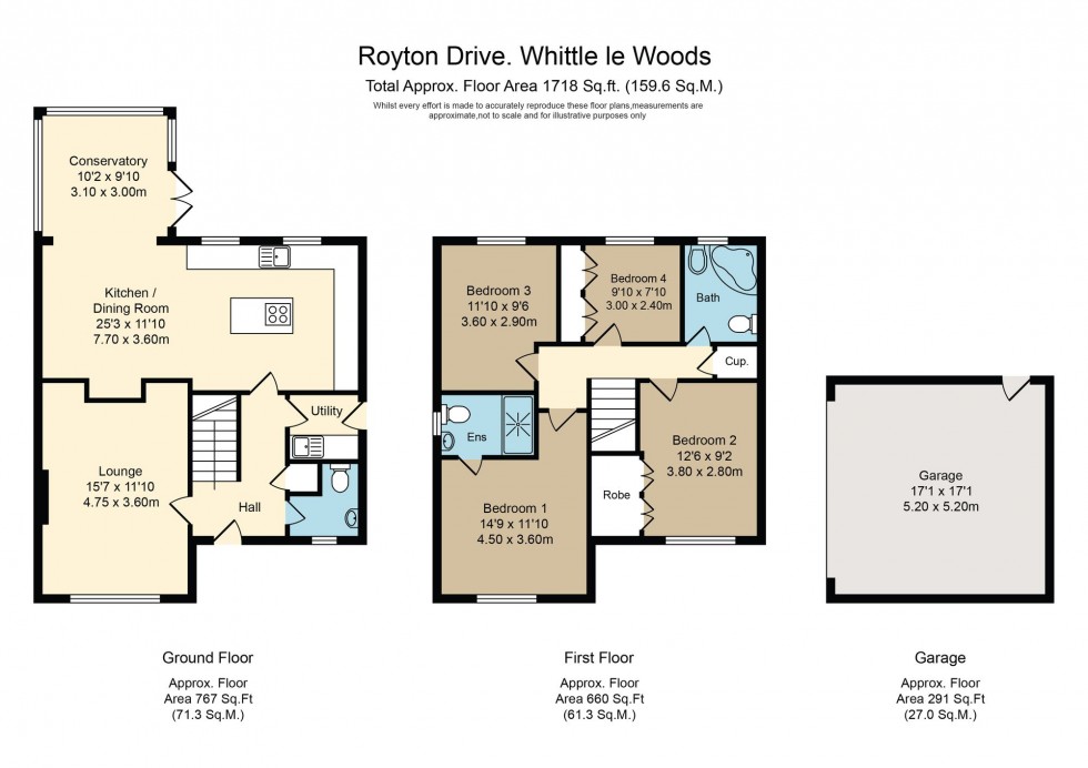 Floorplan for Royton Drive, Whittle-Le-Woods, PR6